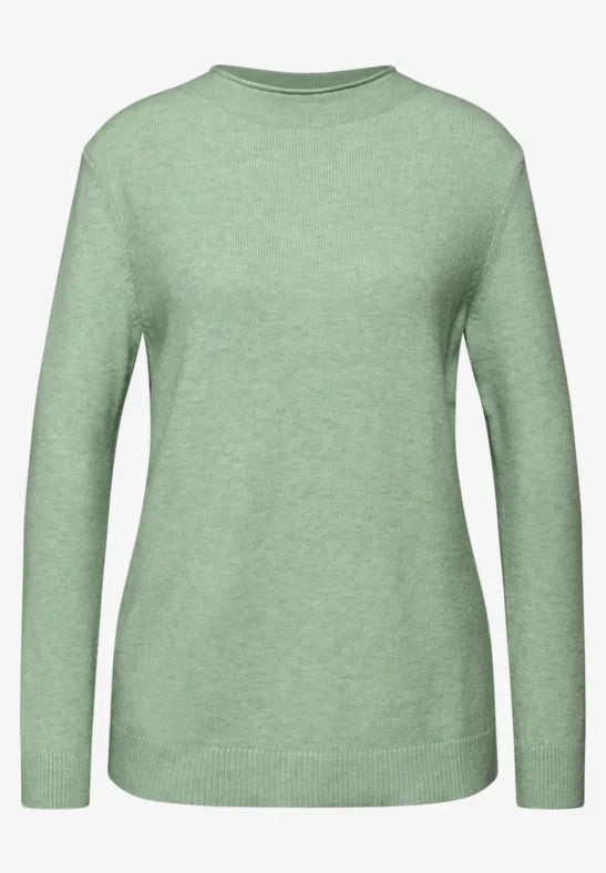 Street One - Serene green melange pullover
