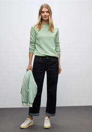 Street One - Serene green melange pullover