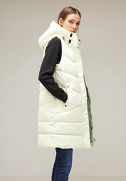 Street One - Off white quiltad täckväst med Teflon