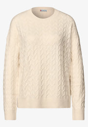 Street One - Beige stickad tröja