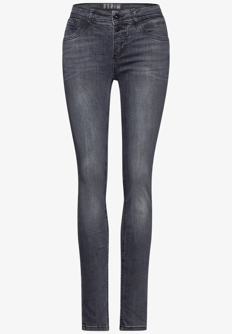 Street One - York grå jeans mediumhög midja