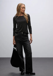 Street One - Svart glittrig topp