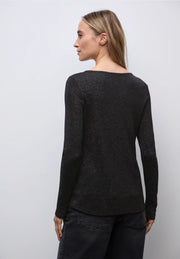 Street One - Svart glittrig topp