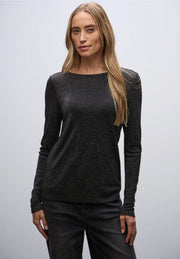 Street One - Svart glittrig topp