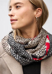 Street One - Svart mönstrad tubscarf Livaeco™