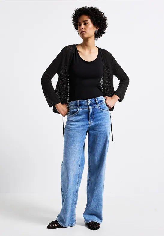 Street One - Svart stickad bolero