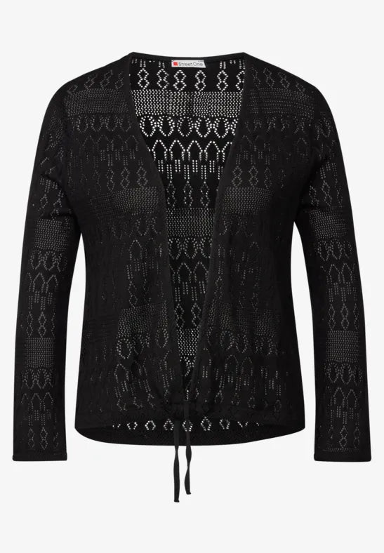 Street One - Svart stickad bolero