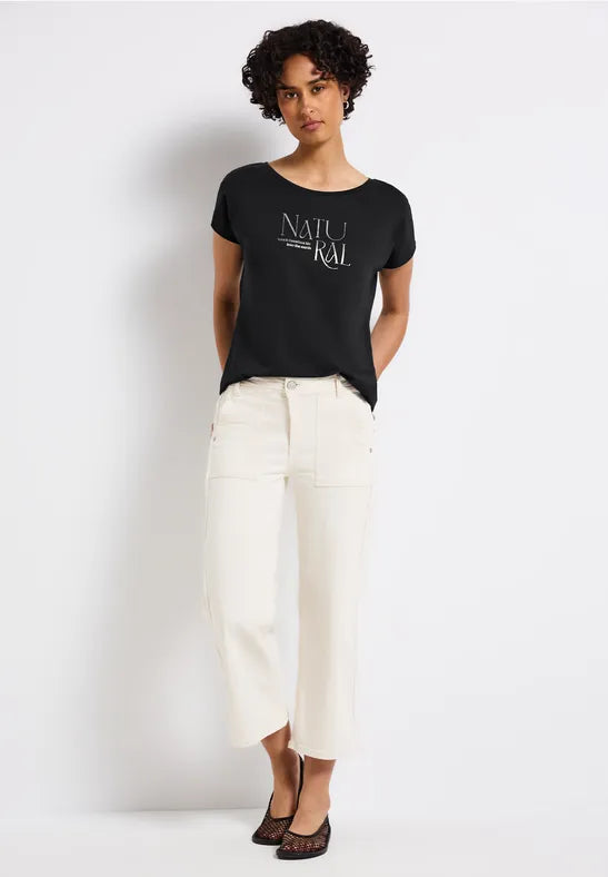 Street One - Svart T-shirt NATURAL