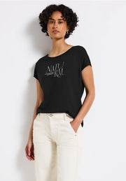 Street One - Svart T-shirt NATURAL
