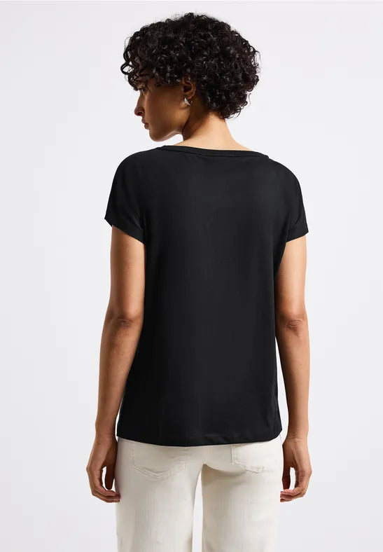 Street One - Svart T-shirt NATURAL