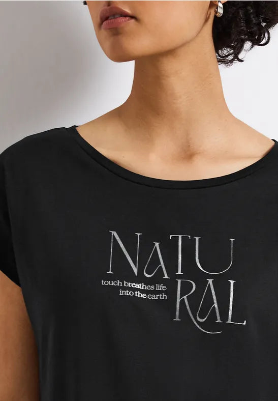 Street One - Svart T-shirt NATURAL