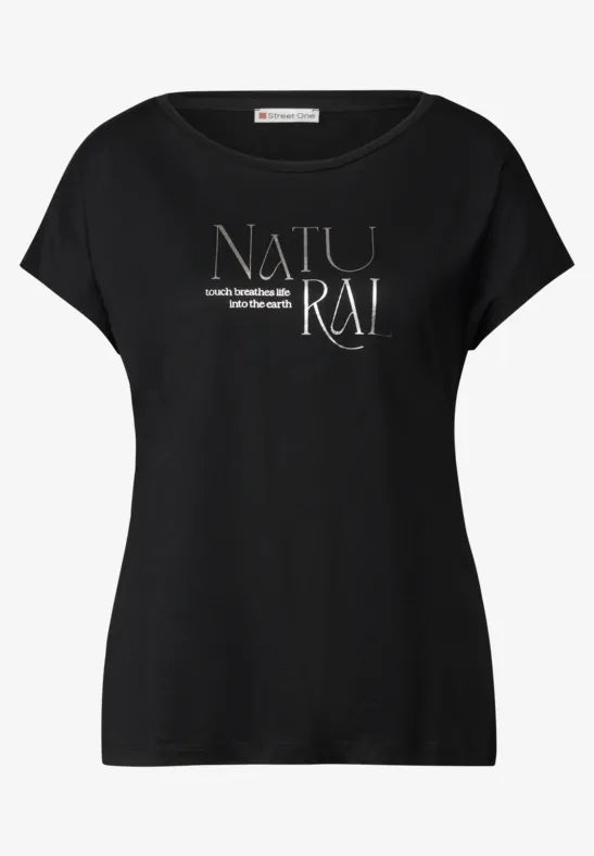 Street One - Svart T-shirt NATURAL