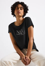 Street One - Svart T-shirt NATURAL