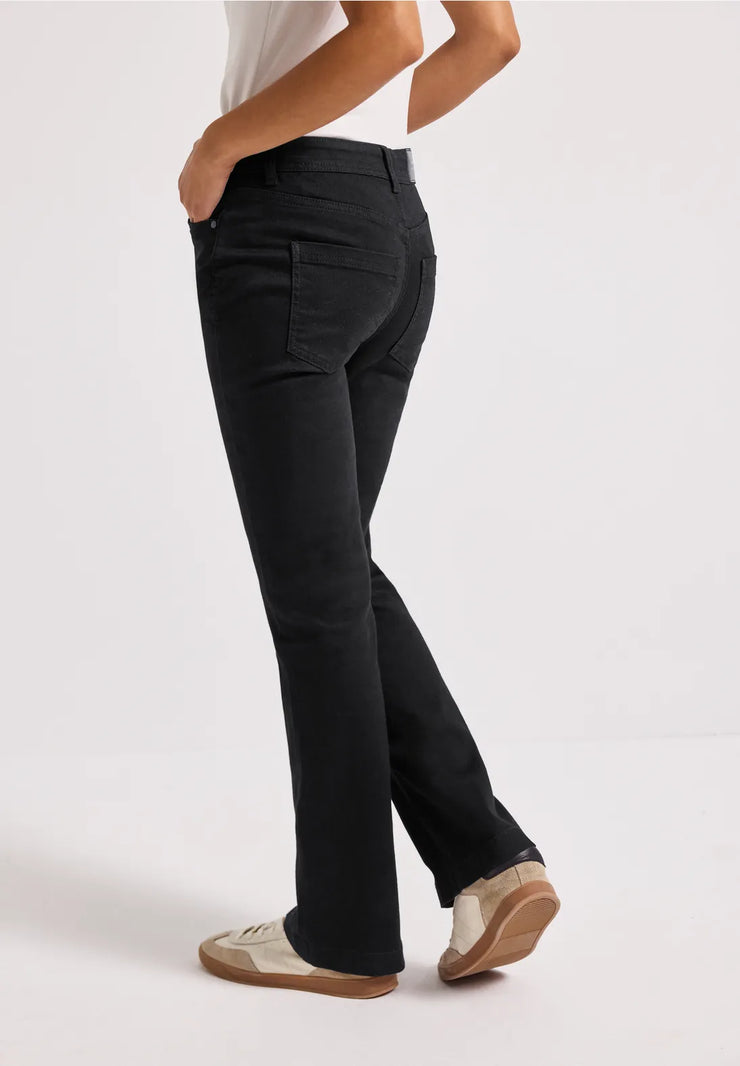 Street One - Svarta Bootcut jeans hög midja