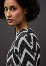 Street One - Stickad klänning i fjädergarn