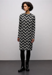 Street One - Stickad klänning i fjädergarn