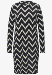 Street One - Stickad klänning i fjädergarn