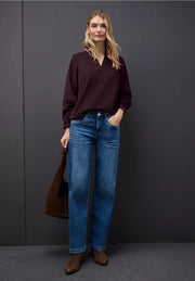 Street One - Vinröd manchesterblus