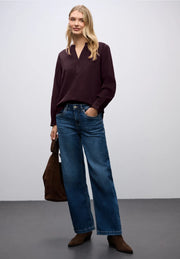 Street One - Vinröd manchesterblus