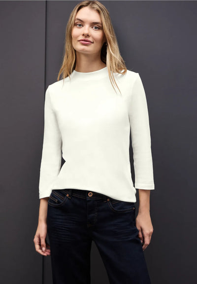 Street One - Vit basic turtleneck