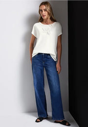 Street One - Vit T-shirt NATURAL