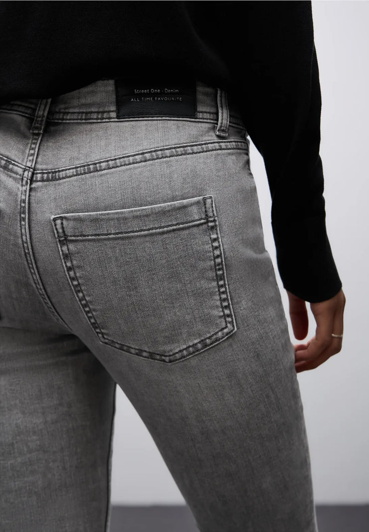 Street One - York grå jeans hög midja