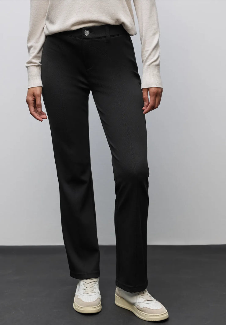 Street One - York svart byxa med bootcut