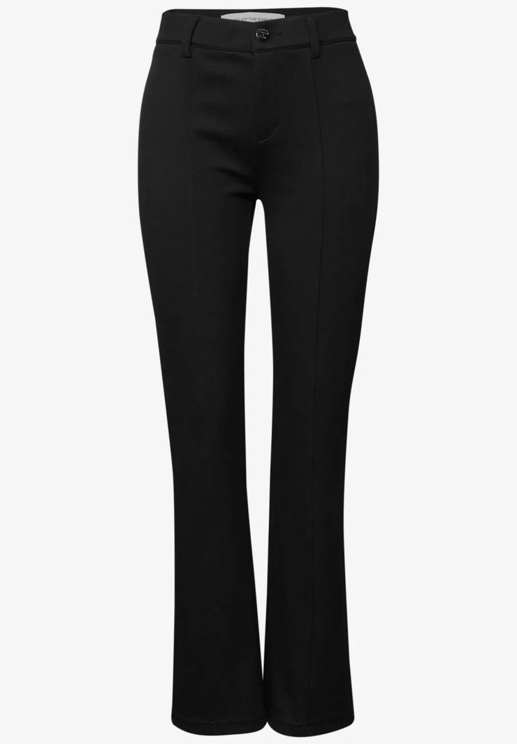 Street One - York svart byxa med bootcut