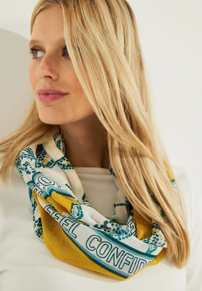 Cecil - Gul mönstrad tubscarf