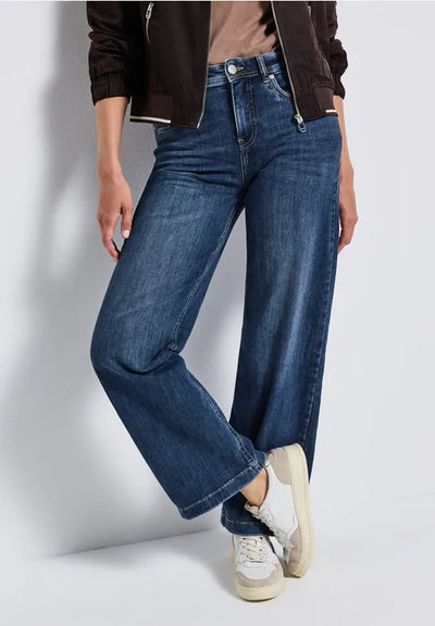 Street One - Vida jeans med hög midja
