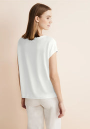 Street One - Off white t-shirt med strass