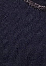 Street One - Mörkblått linne med silver