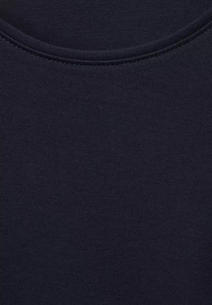 Cecil - Mörkblå t-shirt eko bomull