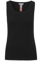 Street One - Svart ribbat linne i bomull