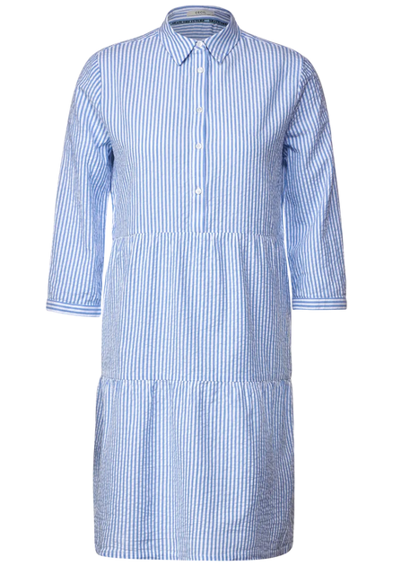 Blåvit randig klänning i bäckebölja - Cecil seersucker blouse blue ...