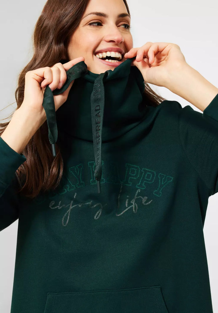 Cecil - Grön sweatshirtklänning