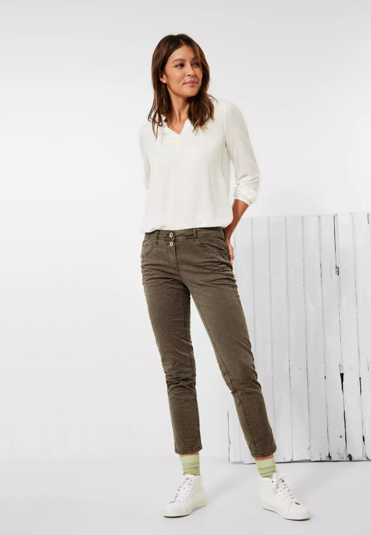 Cecil Style Scarlett Mid Blue Decorated – Jeans Donna Decorati, Vestibilità Comoda