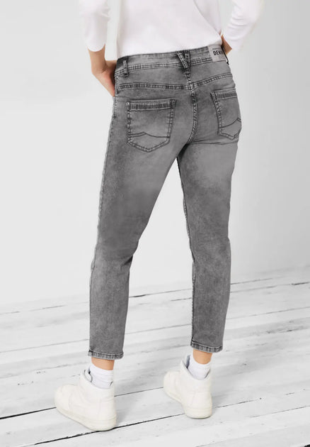 Cecil Scarlett grey washed - Grå ankellånga korta jeans sommar 2023 ...