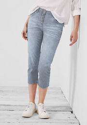 Cecil - Scarlett randiga 3/4 jeans