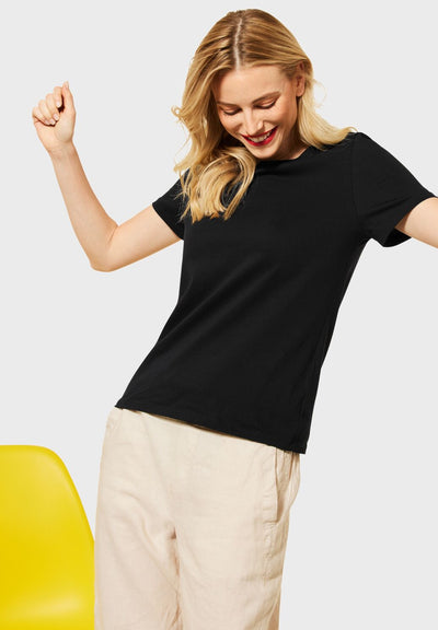 Street One - Svart T-shirt 100% bomull