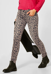 Street One - York leopardmönstrade jeans