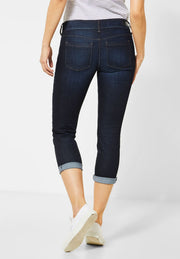 Street One - Mörka korta jeans Jane