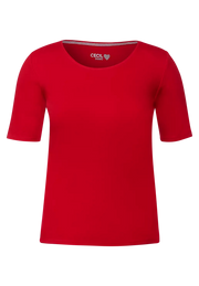 Cecil - Röd t-shirt eko bomull