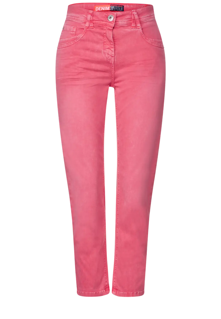 Cecil - Salwi röda korta 7/8 jeans