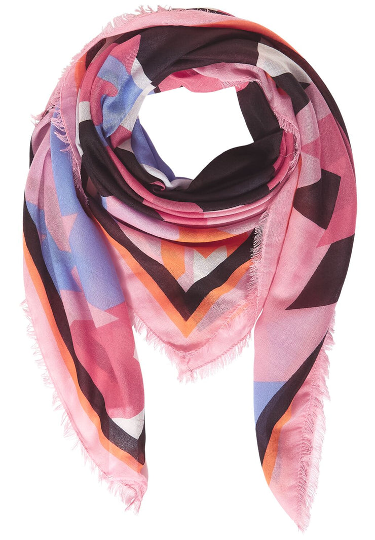 Street One - Rosa fyrkantsscarf