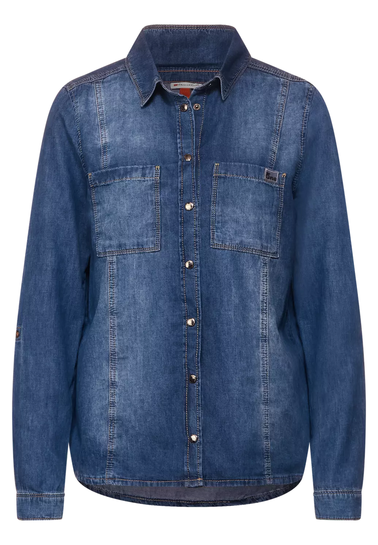 Street One - Blå jeansskjorta