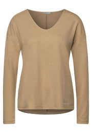 Street One - Beige V-ringad topp