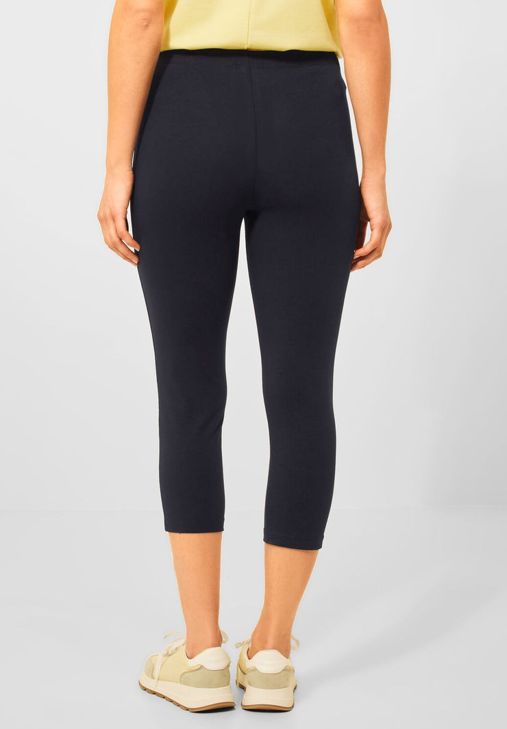 Street One - Mörkblå leggings i bomull