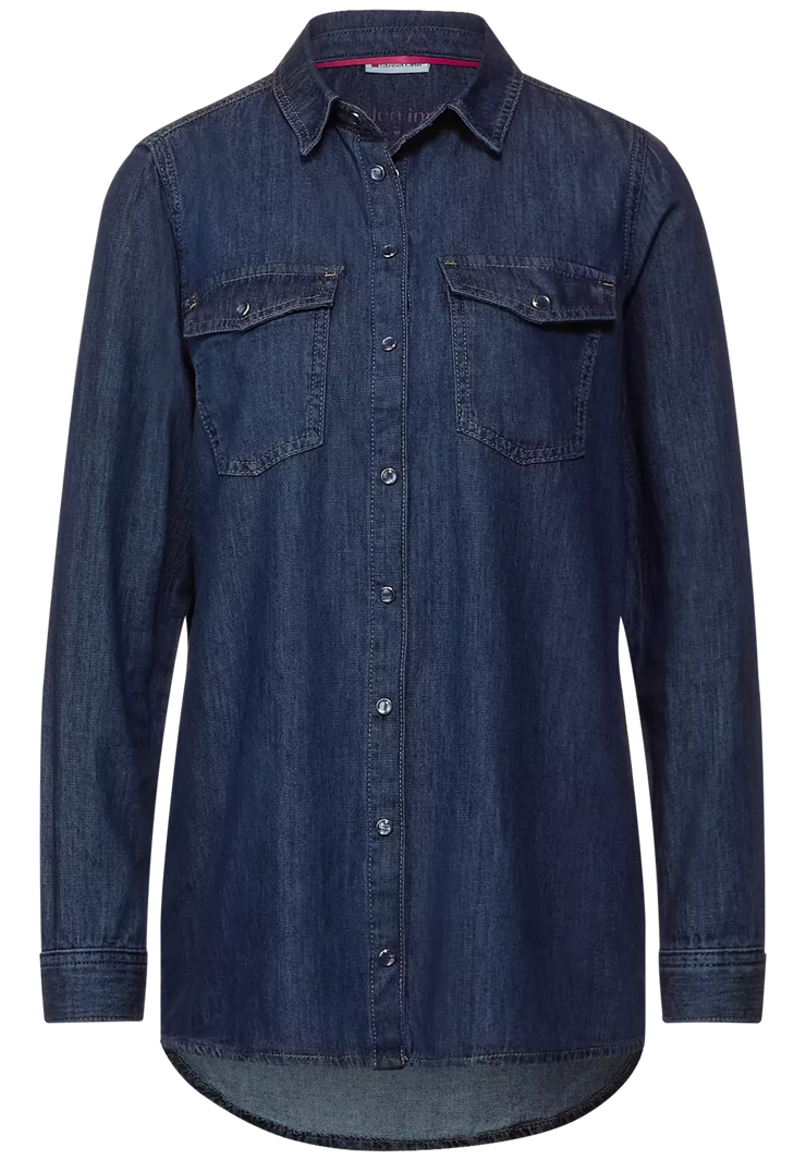 Street One - Lång jeansskjorta
