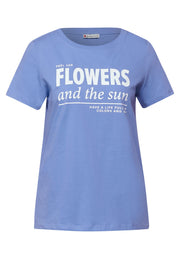 Street One - Ljusblå t-shirt med text